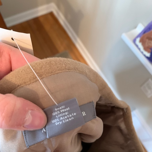 Ann Taylor | brown/tan pleated midi skirt size 8/medium - Picture 3 of 3